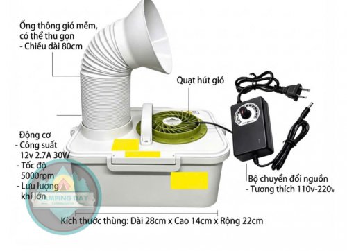 Quạt Điều Hòa Mini Cắm Trại - Giải Nhiệt Cực Đã Cho Chuyến Camping Thêm Vui 2 Làm Mát Cấp Tốc: Máy Lạnh Mini Di Động Cho Lều Trại, Dã Ngoại, Xe Hơi 3 Thoát Khỏi Cái Nóng Mùa Hè Với Quạt Điều Hòa Đá Mini Dành Riêng Cho Camping 4 Camping Vui - Không Lo Nóng