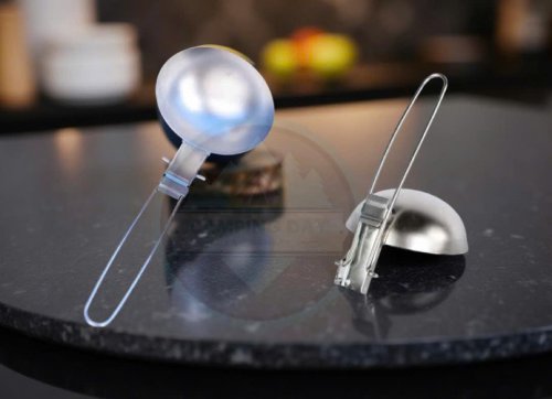Thìa múc canh gấp gọn nhôm .vá xếp gọn ,vá múc canh