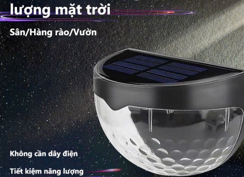 ĐÈN LED 6 BÓNG HÌNH BÁN NGUYỆT NĂNG LƯỢNG MẶT TRỜI CHỐNG THẤM NƯỚC NGOÀI TRỜI
