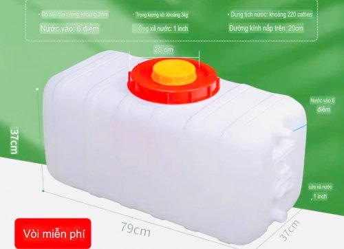 BÌNH NƯỚC, THÙNG NƯỚC CÓ VÒI 110L - MÀU TRẮNG