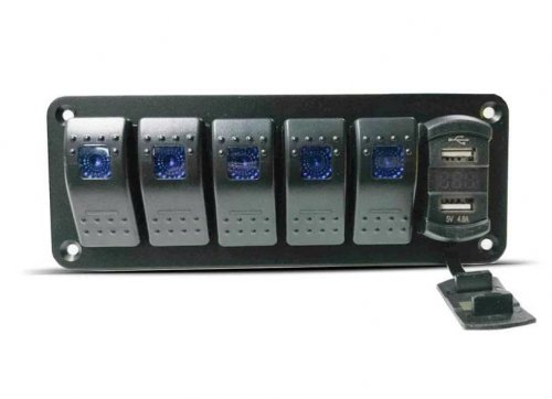 BẢNG ĐIỀU KHIỂN CÔNG TẮC PHỤ 4 NÚT - 2 CỔNG USB